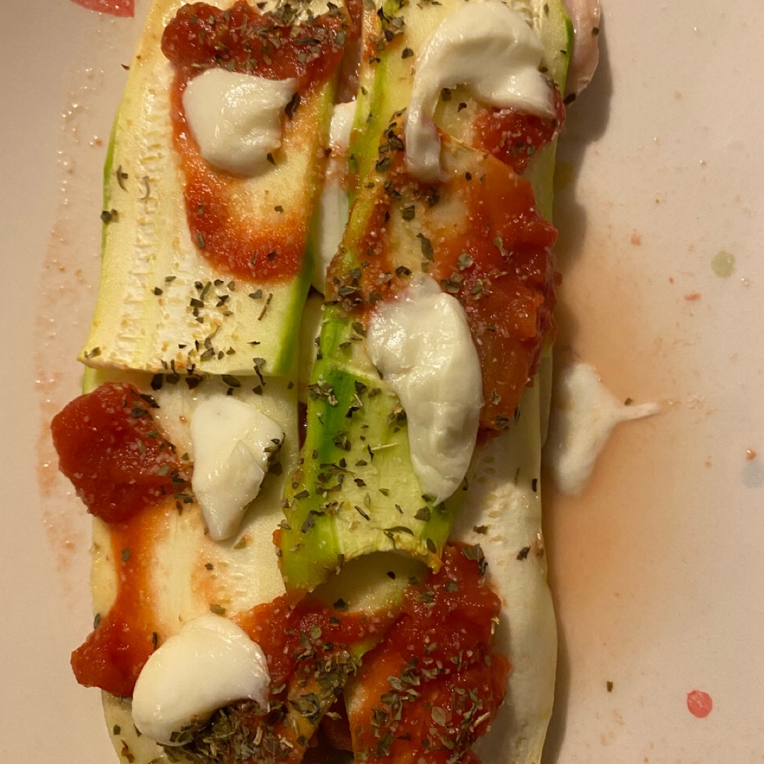 Lasaña de pollo y calabacín Lasaña de pollo y calabacín