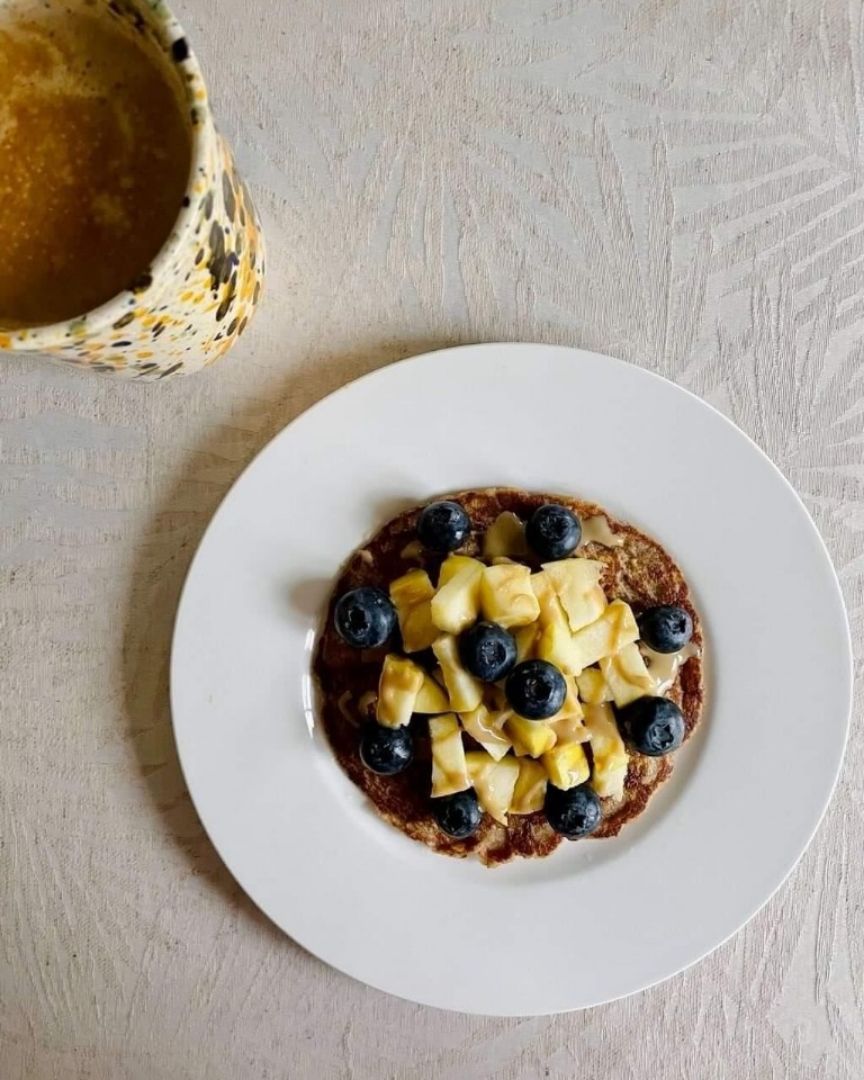 Tortitas de avena con fruta Tortitas de avena con fruta