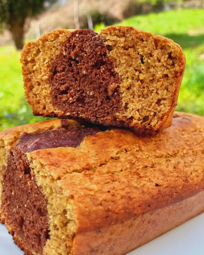 Bizcocho de maíz 🌽, naranja 🍊 y cacao 🍫. Bizcocho de maíz 🌽, naranja 🍊 y cacao 🍫.