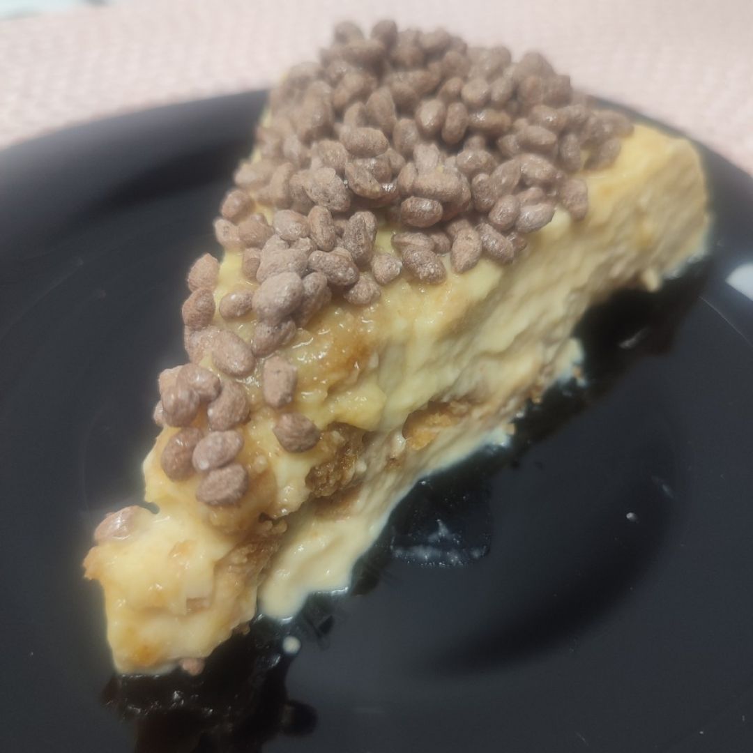 Tarta cheesecake de melocotón 