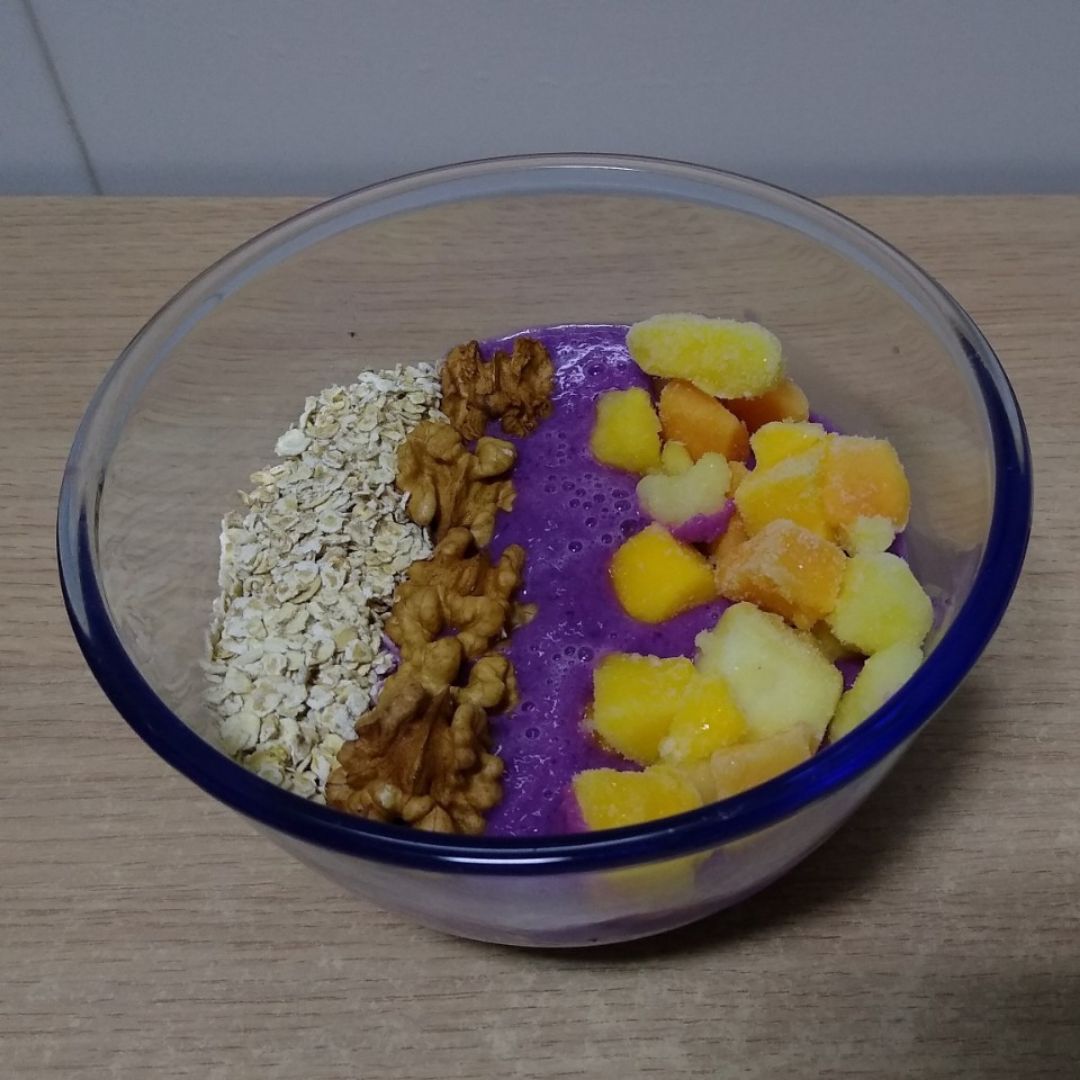 Smoothie de lombarda, plátano y pera. Paso 2 Smoothie de lombarda, plátano y pera. Paso 2