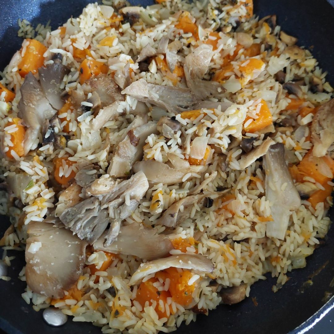 Arroz con calabaza y setas Arroz con calabaza y setas