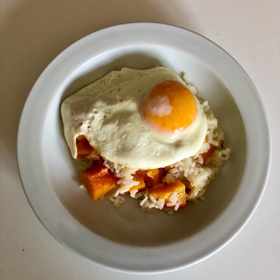 Arroz con calabaza y huevo Arroz con calabaza y huevo