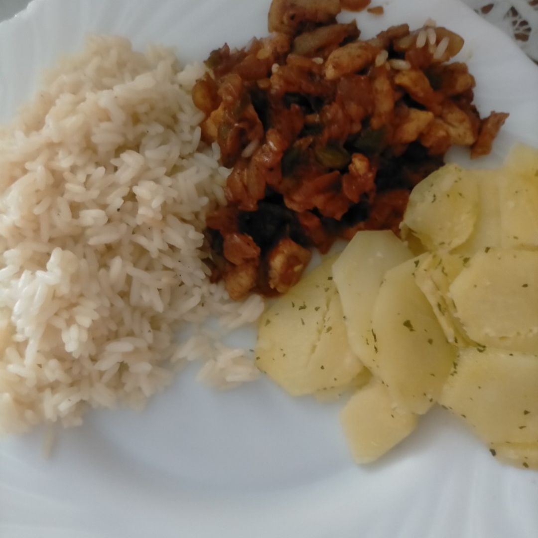 Arroz con lomo y verduras  Paso 3