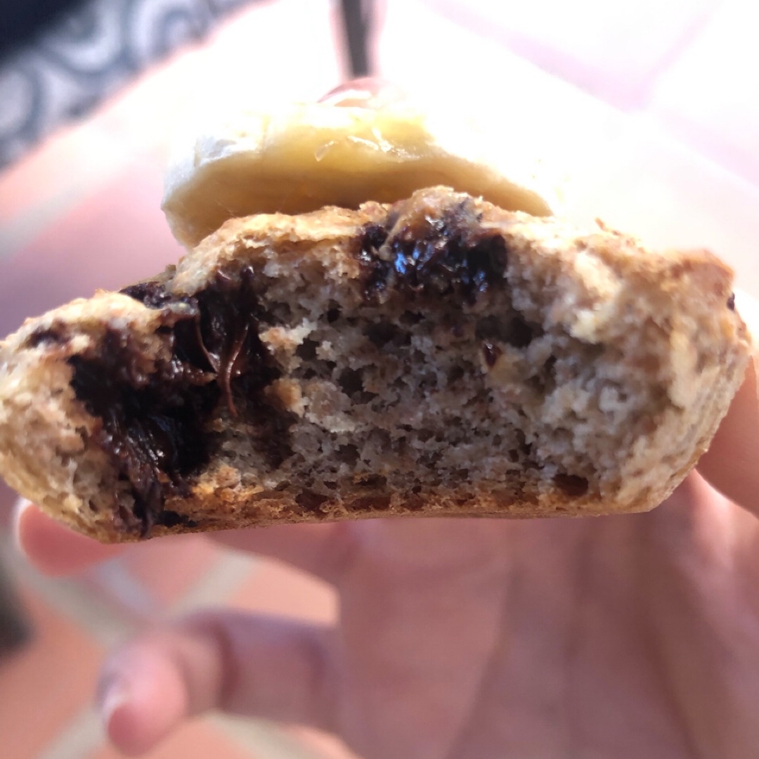 Magdalenas de plátano y chocolate 
