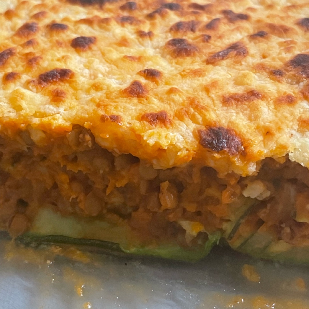 Boloñesa de lentejas y calabacín Boloñesa de lentejas y calabacín