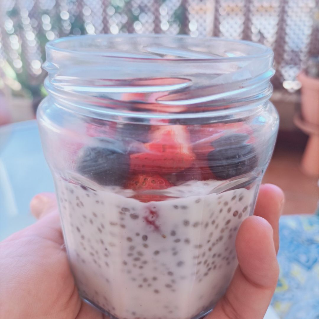 Kéfir de cabra y chia Kéfir de cabra y chia