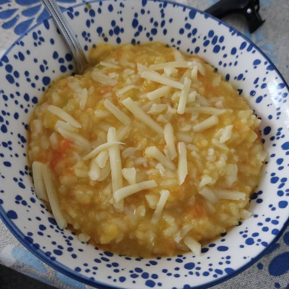 Arroz con zanahoria y calabacín 