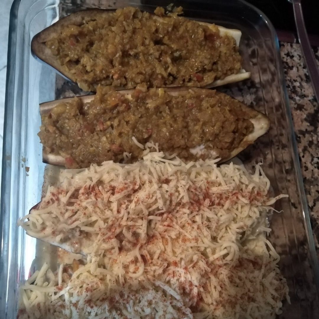 Berenjena con setas Berenjena con setas