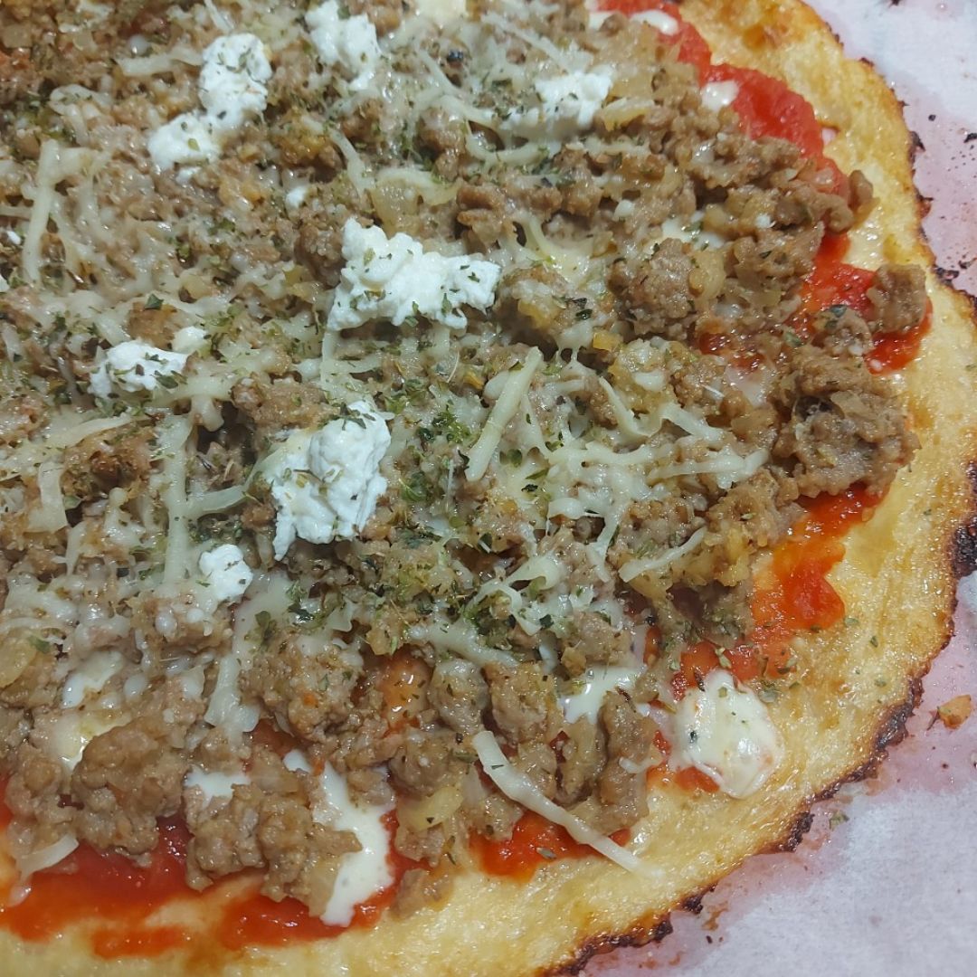 Pizza con base de coliflor