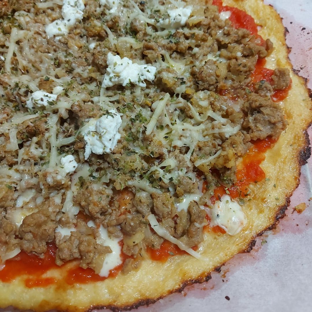 Pizza con base de coliflor Paso 4