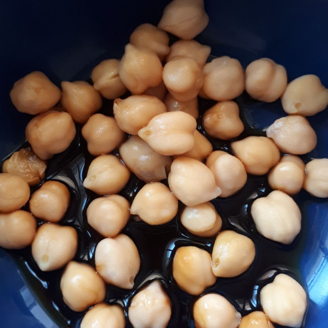 Garbanzos con salsa soja