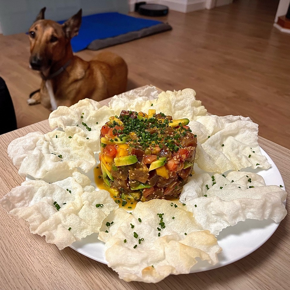 Tartar de atún 🐟🥭🥑🍅 Tartar de atún 🐟🥭🥑🍅