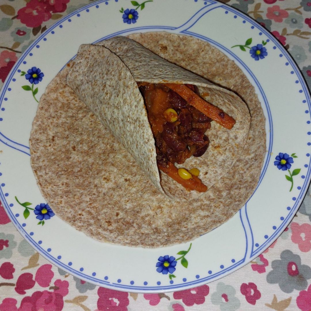 Fajitas saludables con alubias rojas Fajitas saludables con alubias rojas