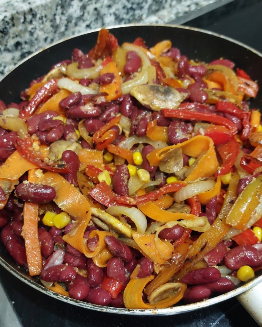 Fajitas saludables con alubias rojas Paso 1 Fajitas saludables con alubias rojas Paso 1