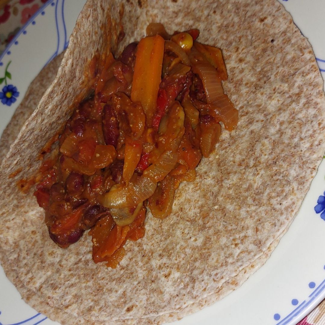 Fajitas saludables con alubias rojas Paso 4 Fajitas saludables con alubias rojas Paso 4