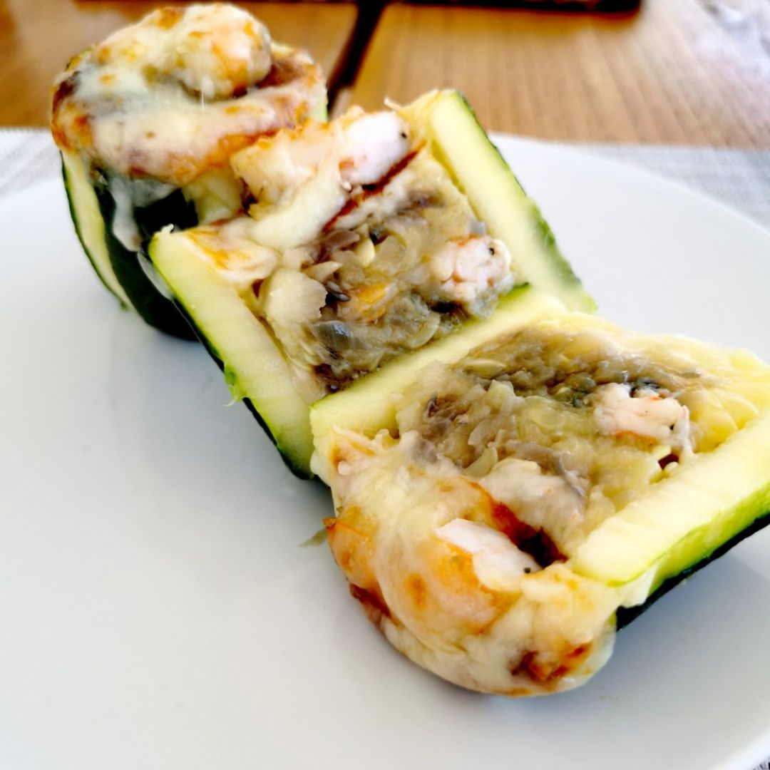 Calabacin relleno de gambas Paso 1 Calabacin relleno de gambas Paso 1