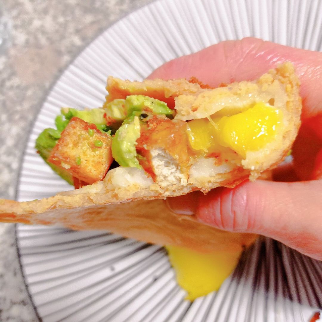 Fajitas 🌮 🇲🇽 con tofu crujiente y picante🌶️🌶️🌶️ en Airfryer Paso 5 Fajitas 🌮 🇲🇽 con tofu crujiente y picante🌶️🌶️🌶️ en Airfryer Paso 5