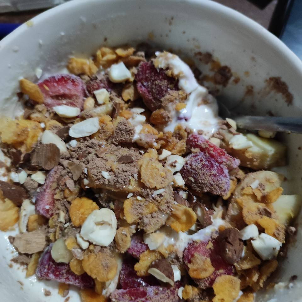 Yogur de tofu con fruta Yogur de tofu con fruta