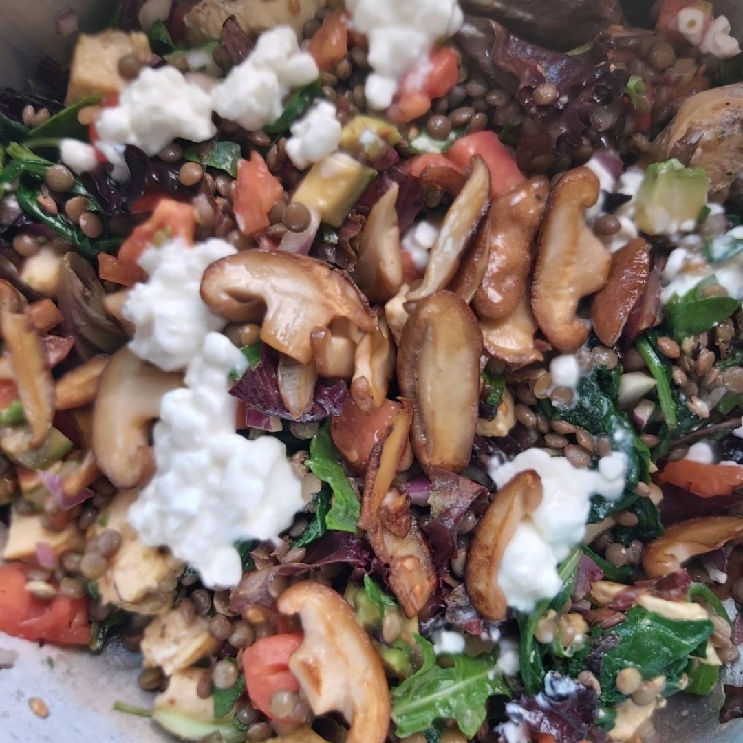 Ensalada templada de lentejas