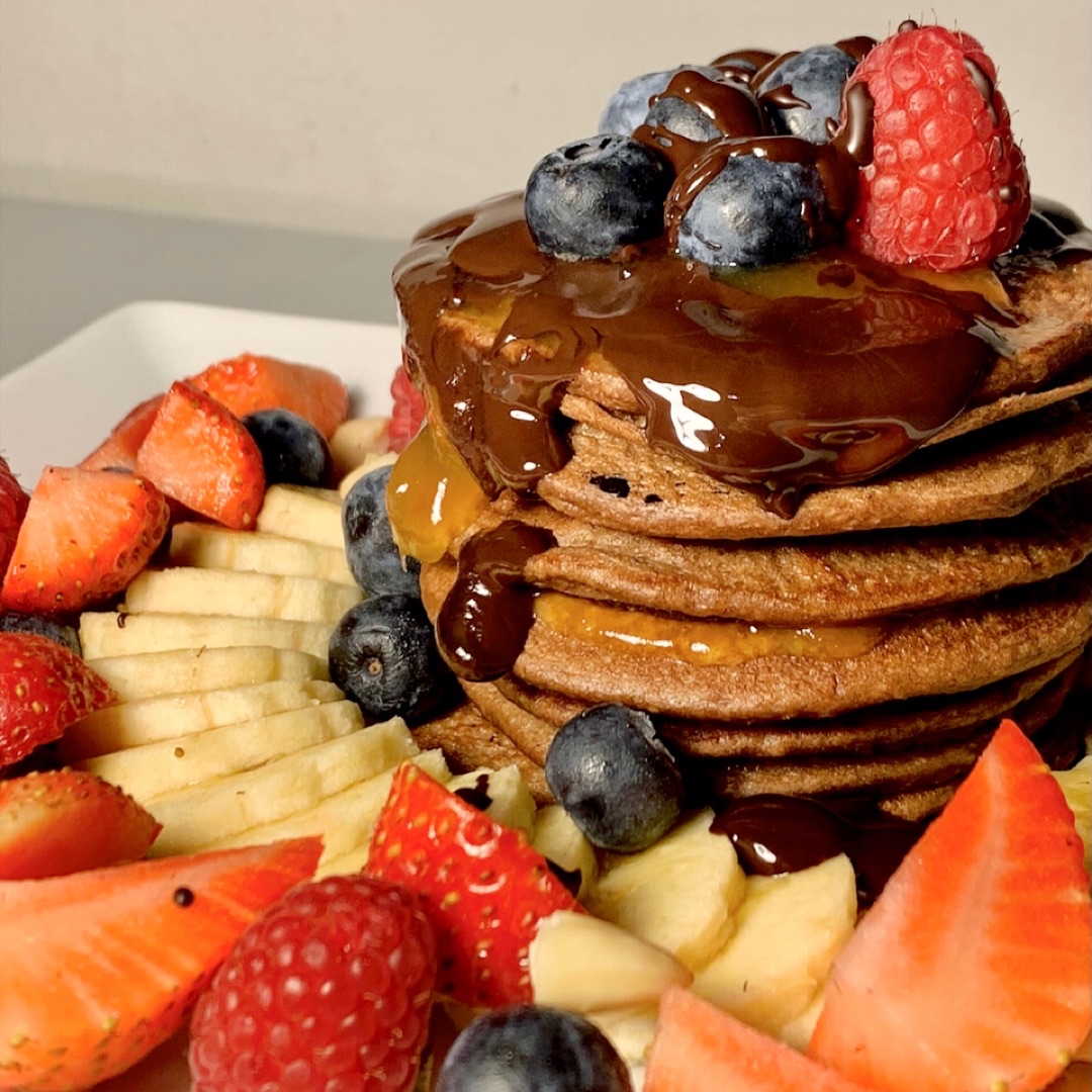 Tortitas de caco con frutas 🍓🥭🫐 Tortitas de caco con frutas 🍓🥭🫐