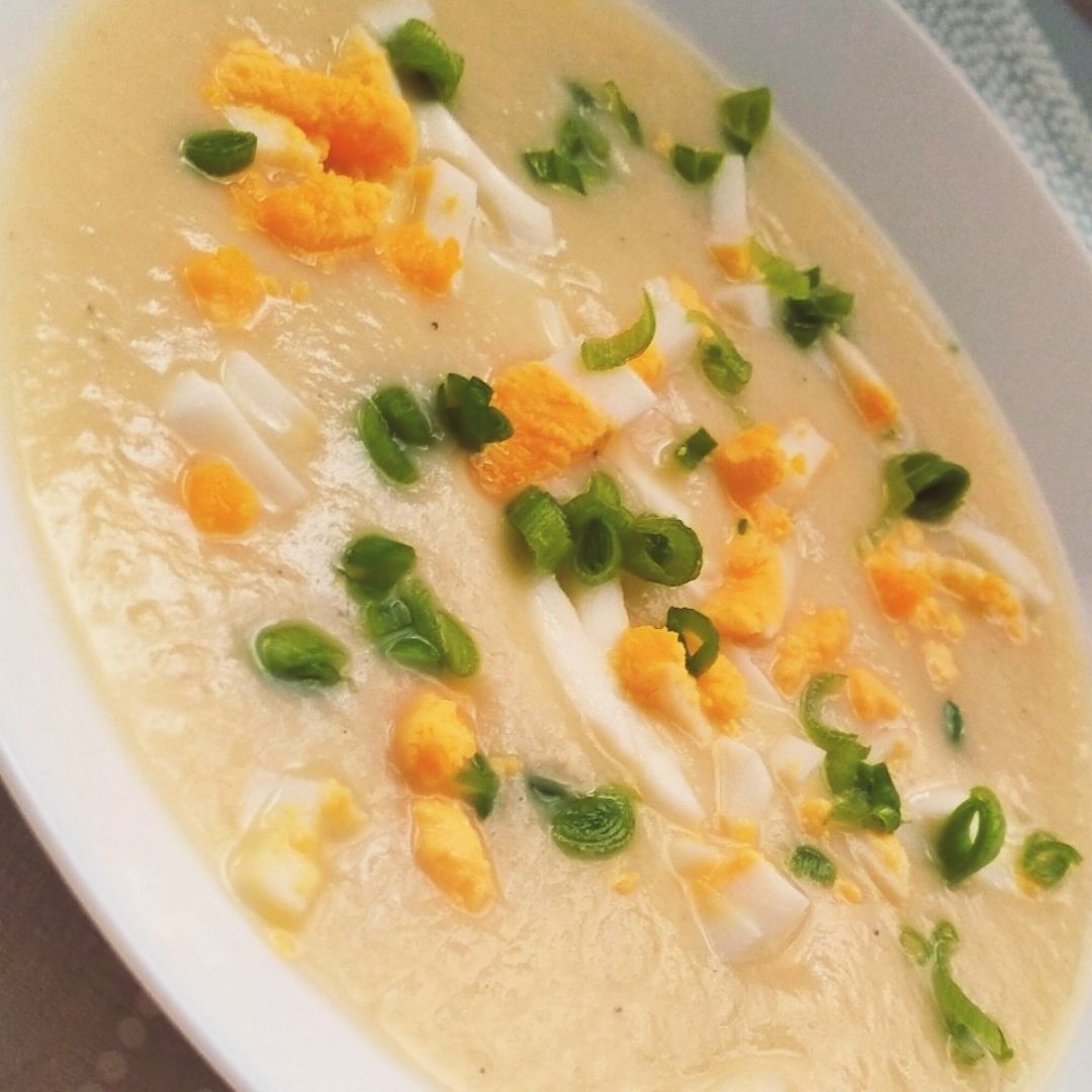 Crema de coliflor, pera y puerro Crema de coliflor, pera y puerro