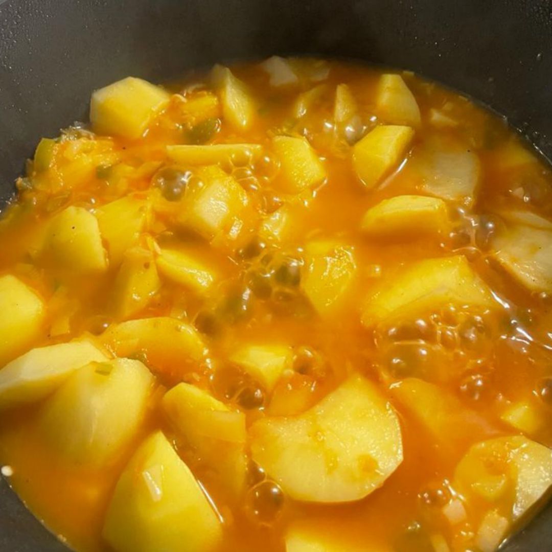 Salmón con patatas Paso 1 Salmón con patatas Paso 1