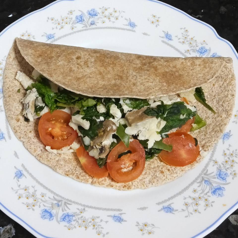 Wrap de Espinacas y Queso Wrap de Espinacas y Queso