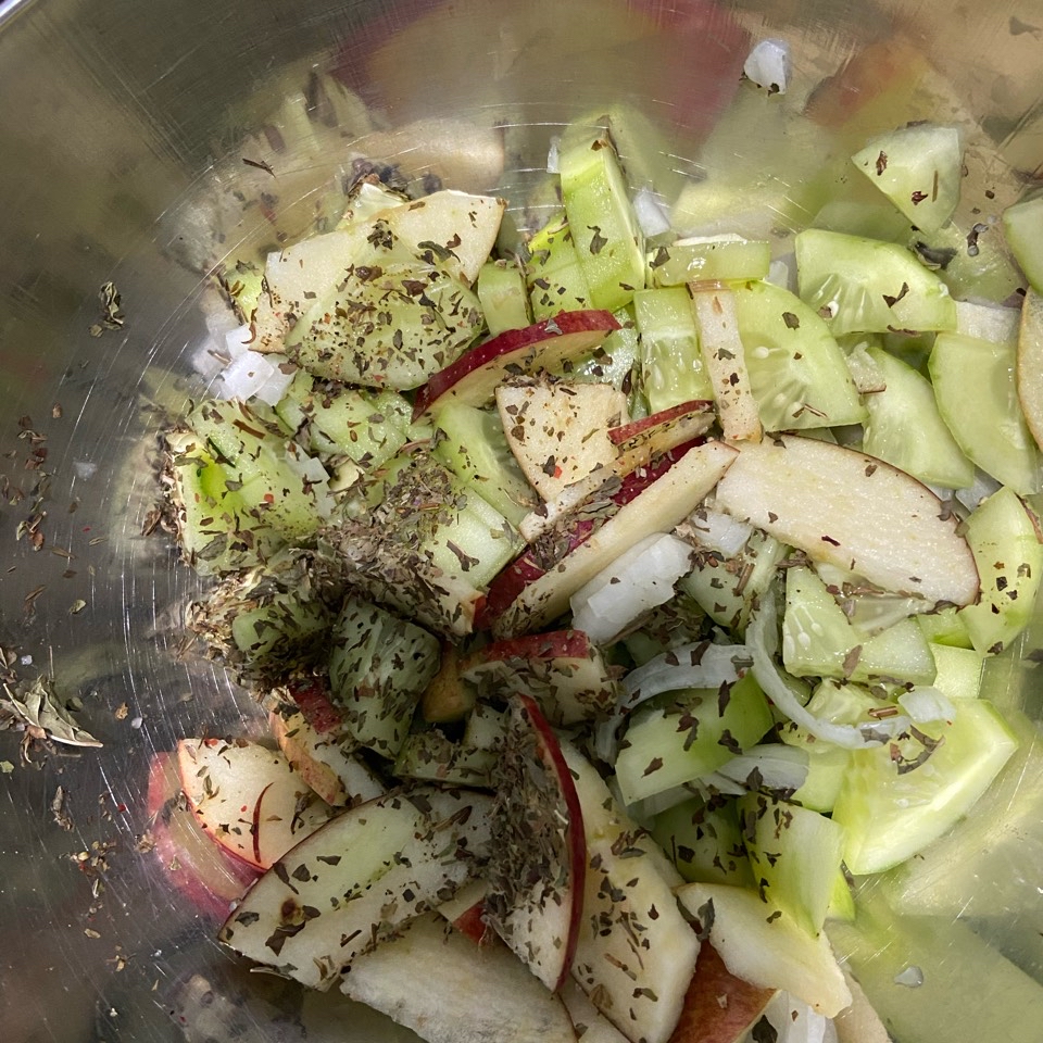 Ensalada de pepino y manzana Ensalada de pepino y manzana