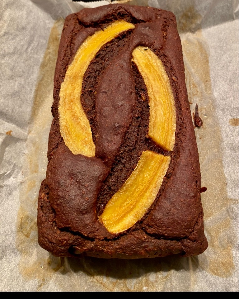 Banana bread vegano de chocolate 🍫 🍌 Banana bread vegano de chocolate 🍫 🍌