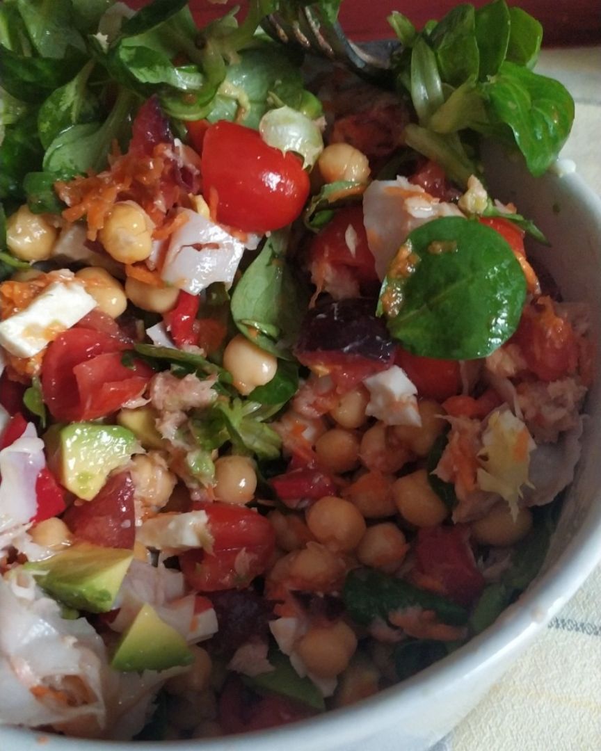 Ensalada de garbanzos.