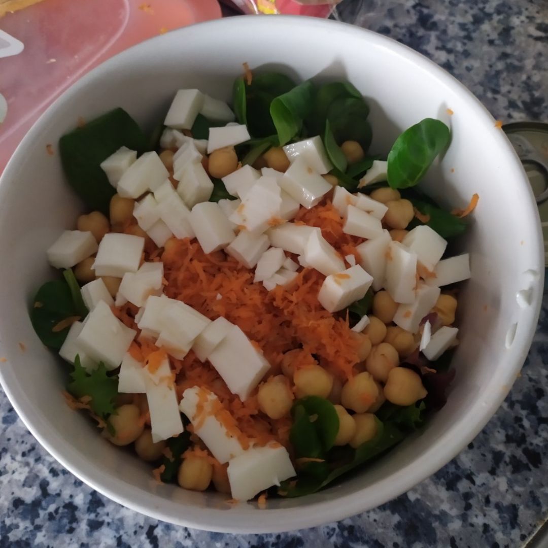 Ensalada de garbanzos. Paso 1