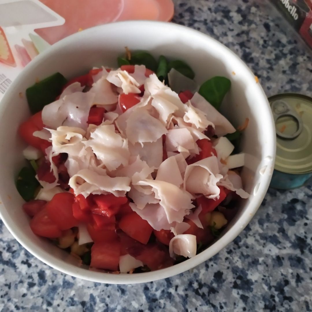 Ensalada de garbanzos. Paso 2