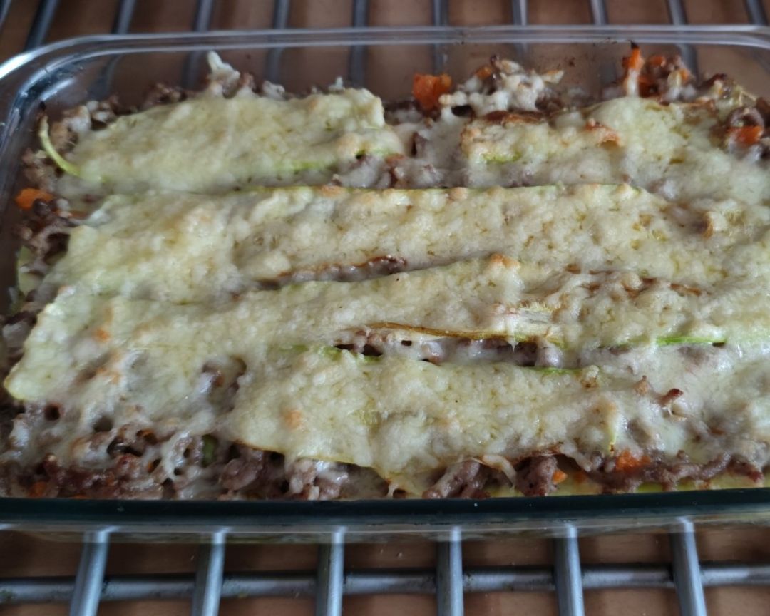 Lasaña de calabacín con carne Lasaña de calabacín con carne