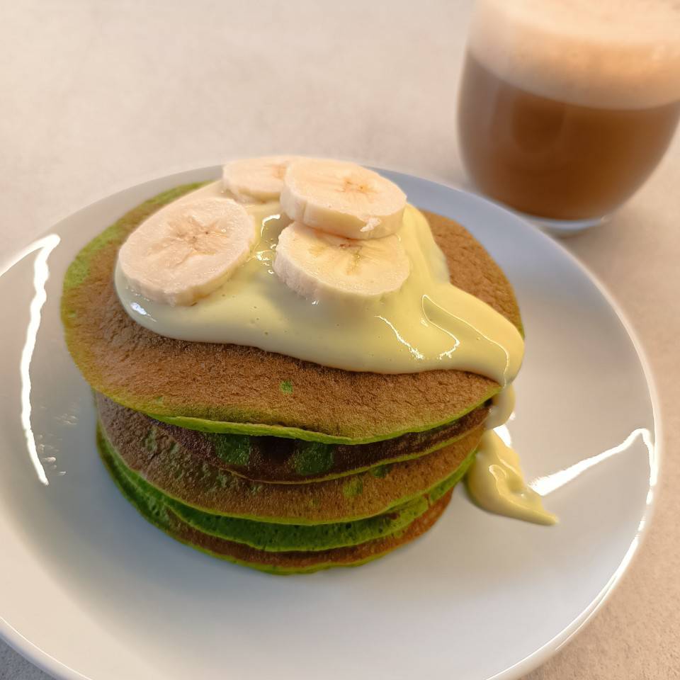 Tortitas de plátano y espinaca