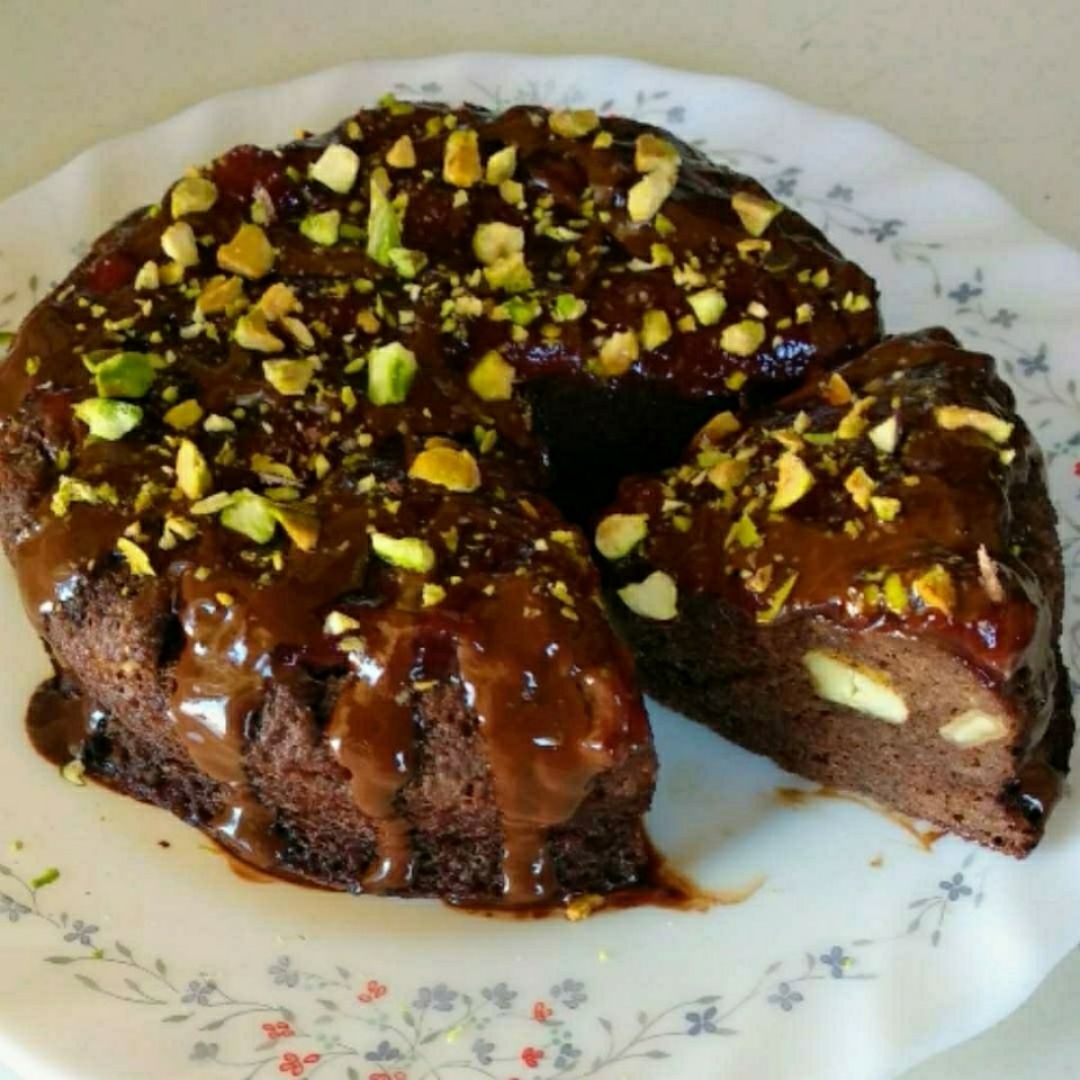 Bizcocho de chocolate 🍫y pistachos. Bizcocho de chocolate 🍫y pistachos.