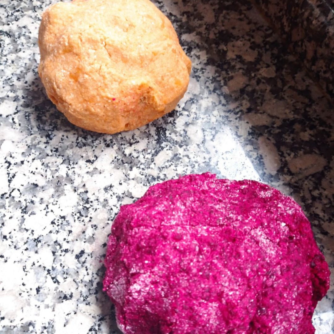 Ñoquis de boniato 🍠 y remolacha 💖 veganos 💚 con 3 ingredientes  Paso 3