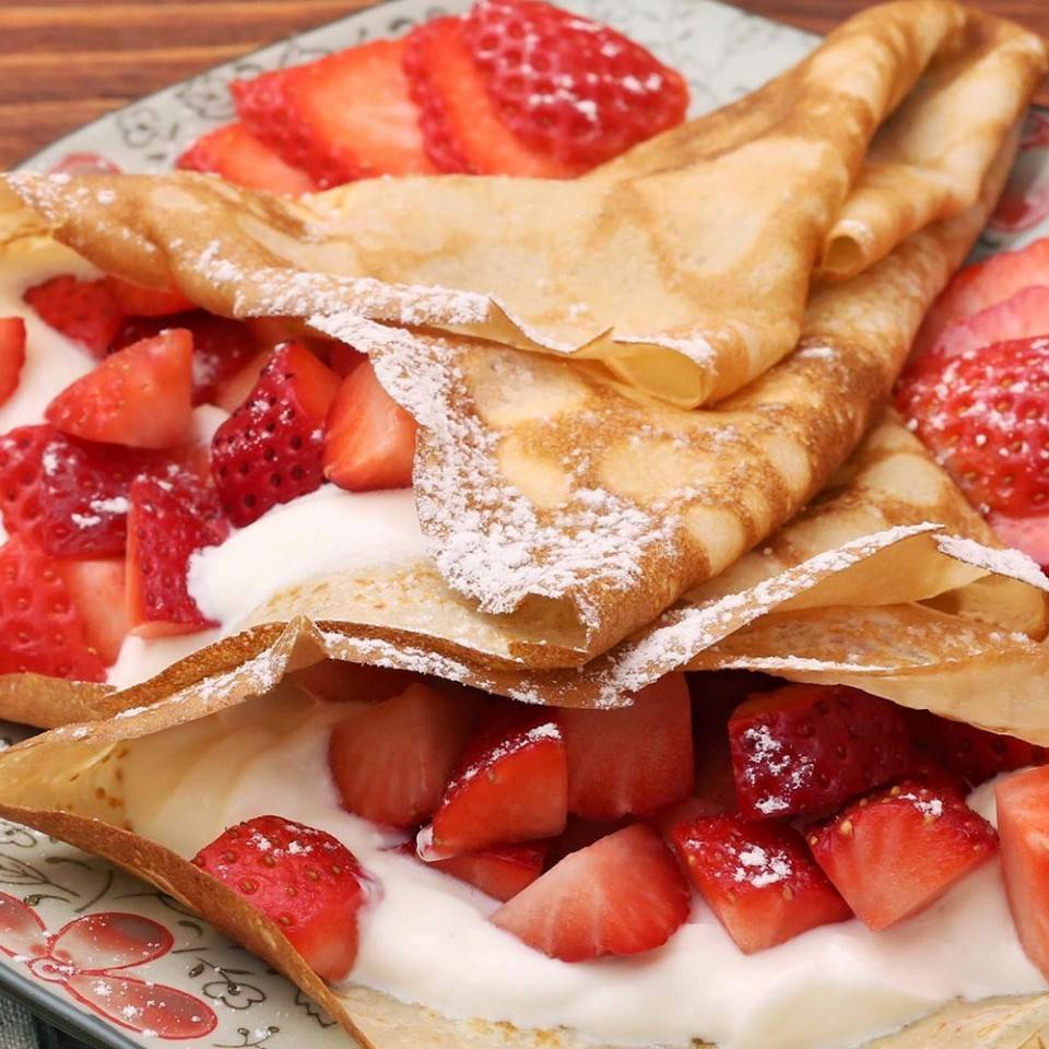 Tortita de fresa y chía 🥞🍓