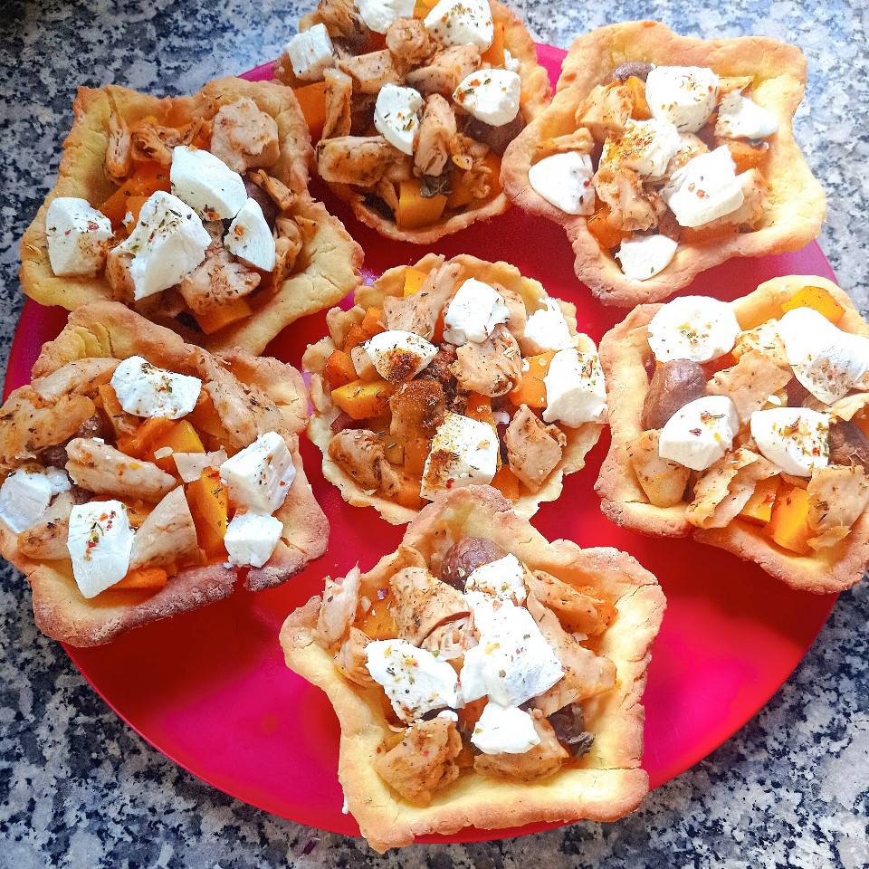 Tartaletas otoñales 🍁🍂 de calabaza 🎃 champiñones 🍄 y queso 🧀