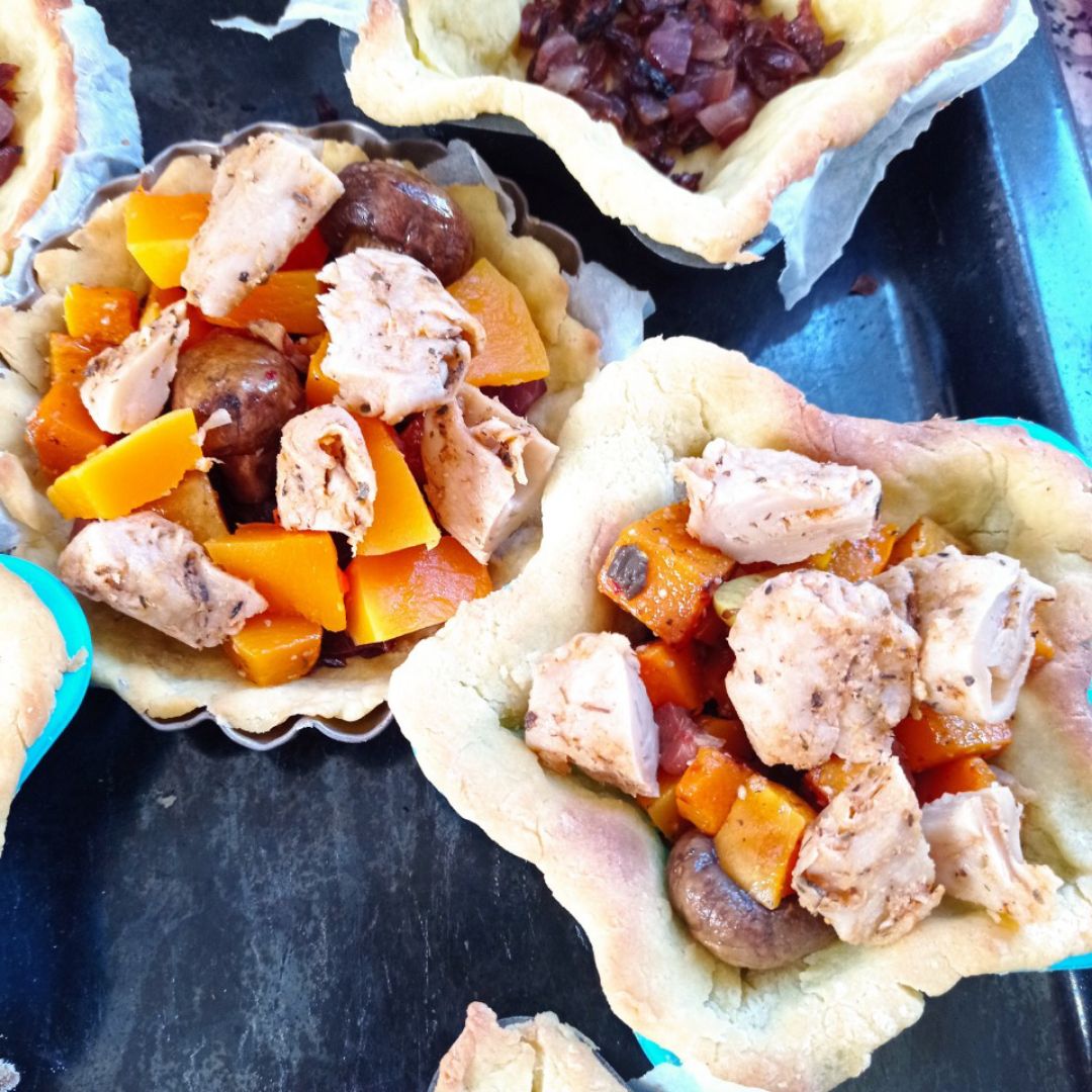 Tartaletas otoñales 🍁🍂 de calabaza 🎃 champiñones 🍄 y queso 🧀 Paso 2