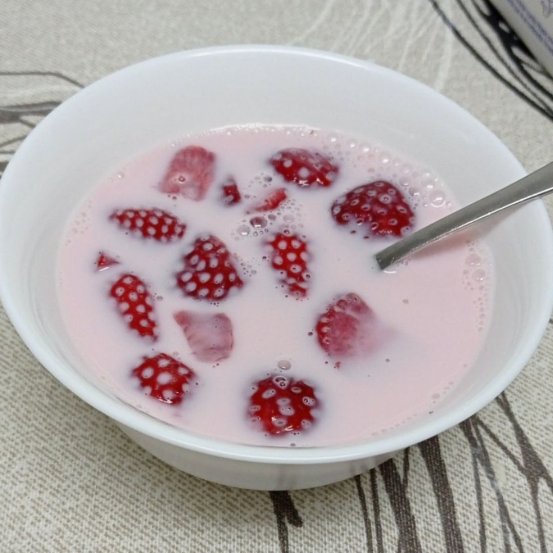 Fresas con leche